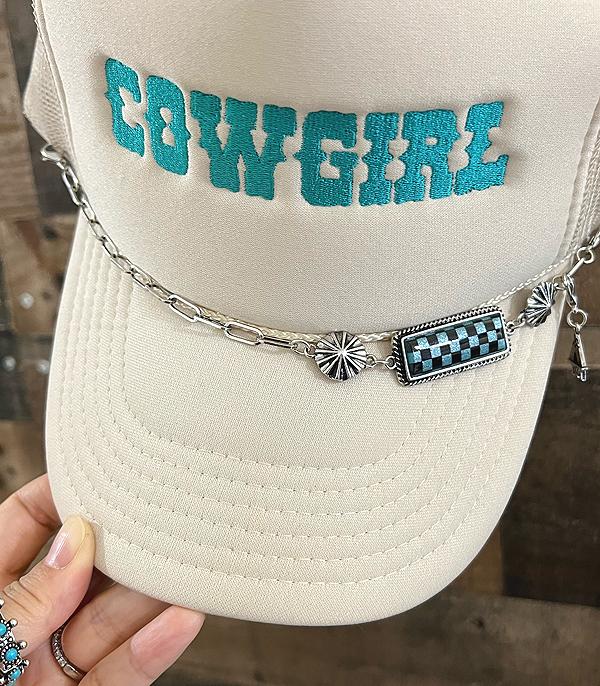 HATS I HAIR ACC :: HAT ACC I HAIR ACC :: Wholesale Western Checkered Trucker Hat Chain