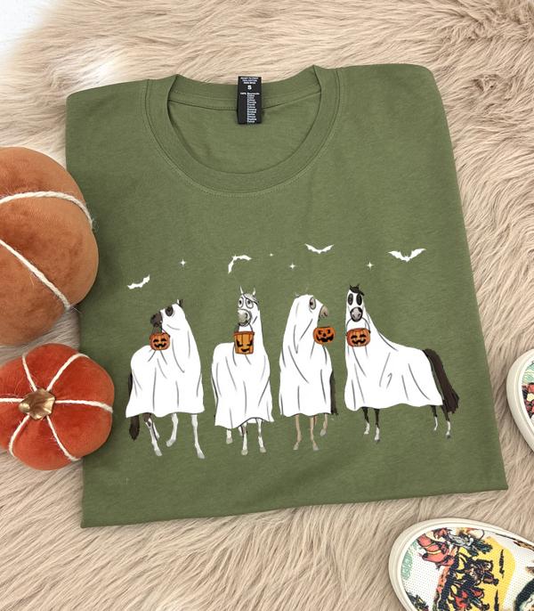 <font color=GREEN>HOLIDAYS</font> :: GRAPHIC TEES :: Wholesale Western Horse Halloween Tshirt