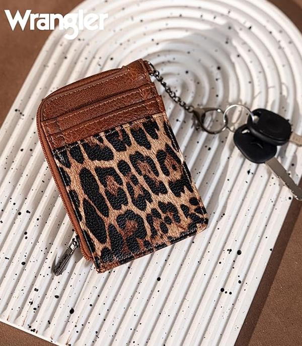 New Arrival :: Wholesale Wrangler Leopard Print Zip Card Case