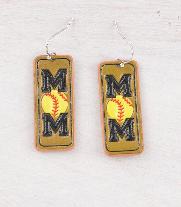 EARRINGS :: TRENDY EARRINGS :: Wholesale Softball Mom Earrings