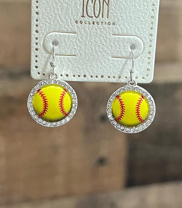 WHAT'S NEW :: Wholesale Softball Rhinestone Earrings