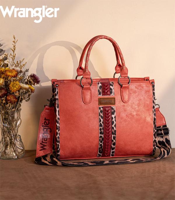 New Arrival :: Wholesale Wrangler Leopard Print Tote Crossbody 