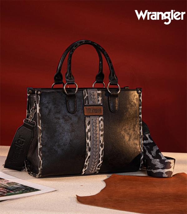 MONTANAWEST BAGS :: WESTERN PURSES :: Wholesale Wrangler Leopard Tote Crossbody Bag