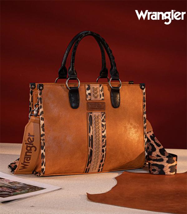 New Arrival :: Wholesale Wrangler Leopard Tote Crossbody Bag