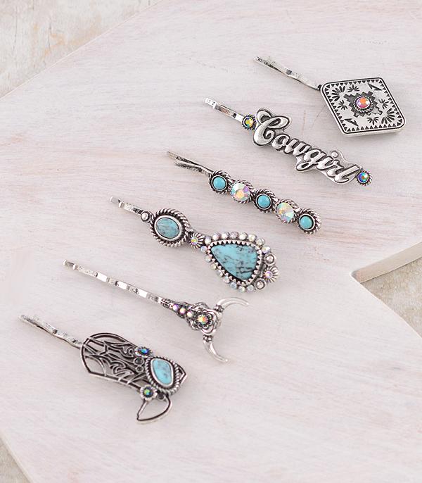 WHAT'S NEW :: Wholesale Western Turquoise Hair Bobby Pin Pin Set