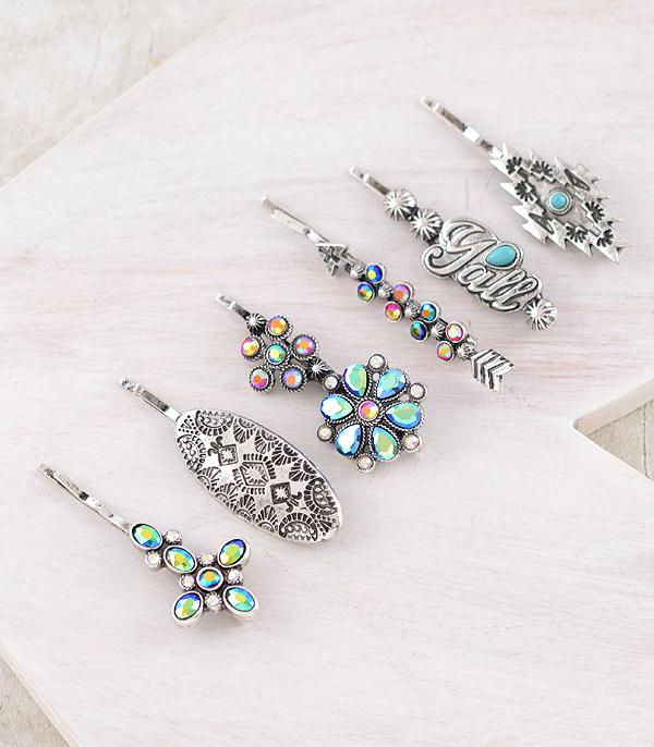 New Arrival :: Wholesale Western Turquoise Hair Bobby Pin Set