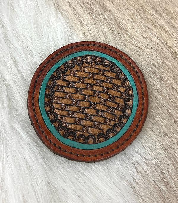 New Arrival :: Wholesale Western Genuine Leather Car Coaster