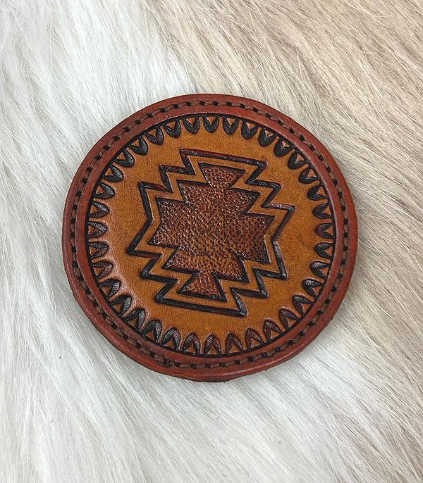 New Arrival :: Wholesale Western Genuine Leather Car Coaster