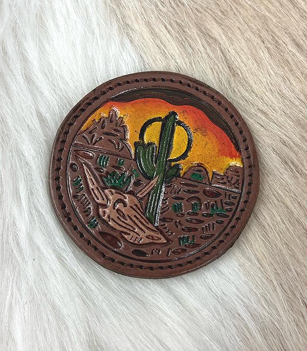 New Arrival :: Wholesale Western Genuine Leather Car Coaster