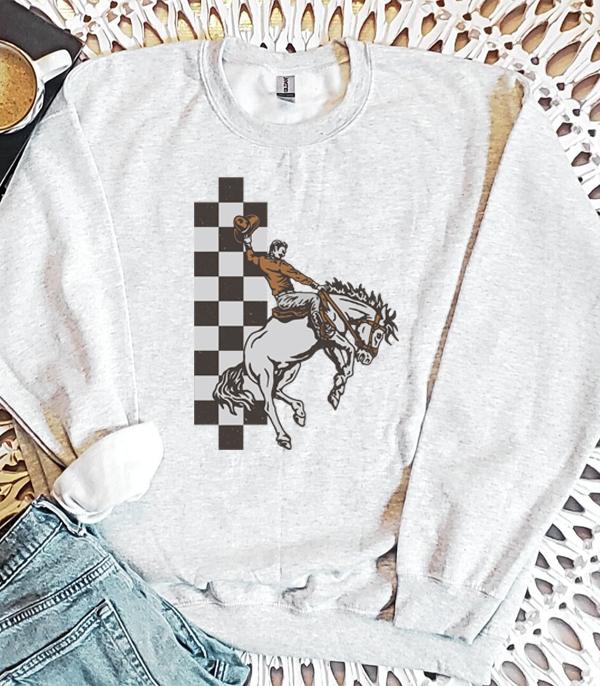 New Arrival :: Wholesale Western Cowboy Bronco Sweatshirt