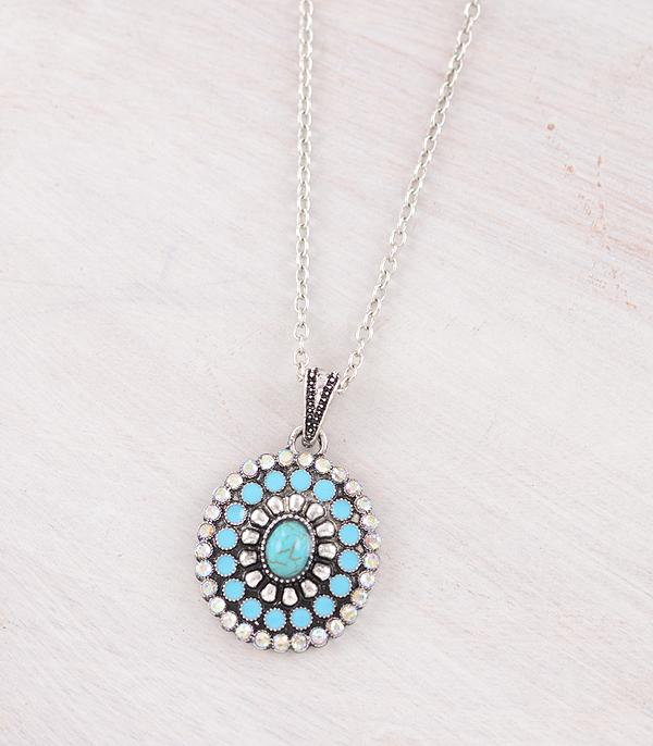 New Arrival :: Wholesale Western Turquoise Pendant Necklace