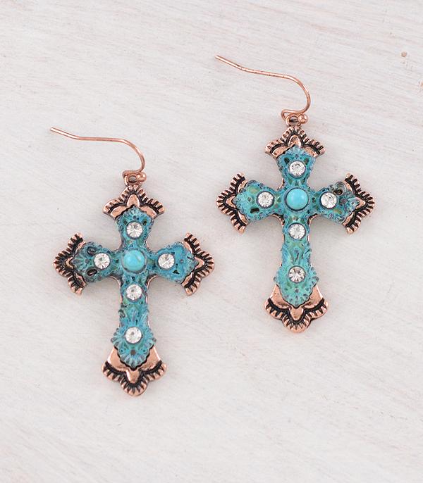 WHAT'S NEW :: Wholesale Western Rhinestone Cross Earrings