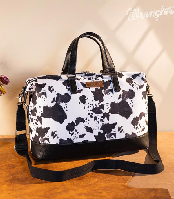 WHAT'S NEW :: Wholesale Wrangler Cow Print Weekender Bag