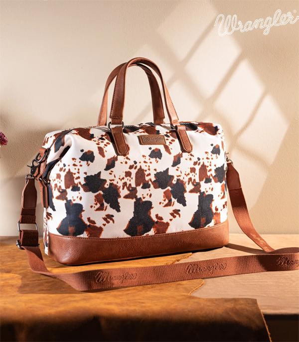 New Arrival :: Wholesale Wrangler Cow Print Weekender Bag