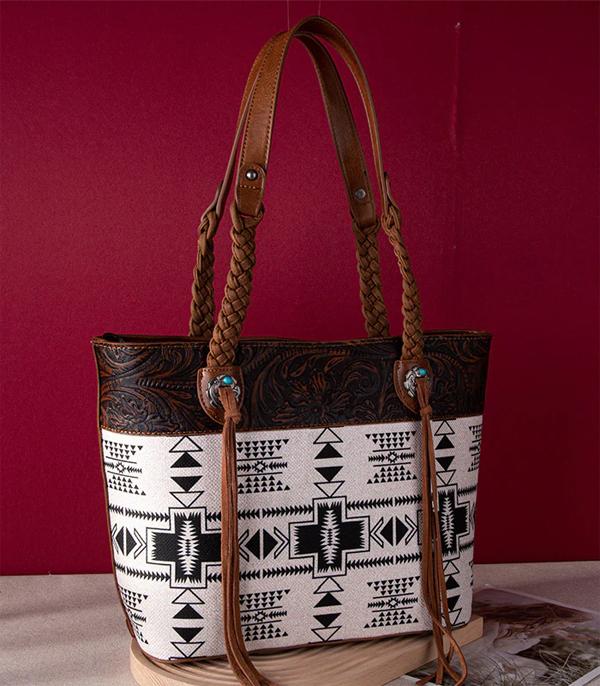 New Arrival :: Wholesale Montana West Tooled Aztec Tote Bag