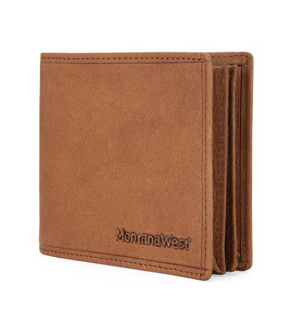 MONTANAWEST BAGS :: MENS WALLETS I SMALL ACCESSORIES :: Wholesale Montana West Leather Mens Bi-Fold Wallet