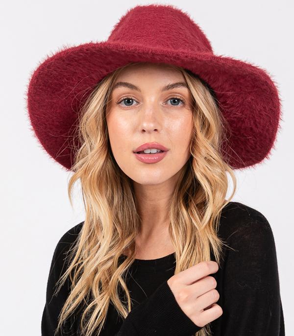 HATS I HAIR ACC :: RANCHER| STRAW HAT :: Wholesale Soft Fuzzy Fedora Hat