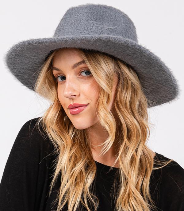 HATS I HAIR ACC :: FEDORA :: Wholesale Soft Fuzzy Fedora Hat