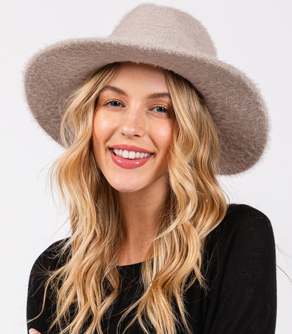 HATS I HAIR ACC :: RANCHER| STRAW HAT :: Wholesale Soft Fuzzy Fedora Hat