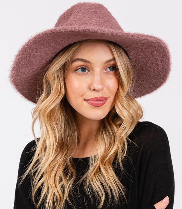 HATS I HAIR ACC :: FEDORA :: Wholesale Soft Fuzzy Fedora Hat