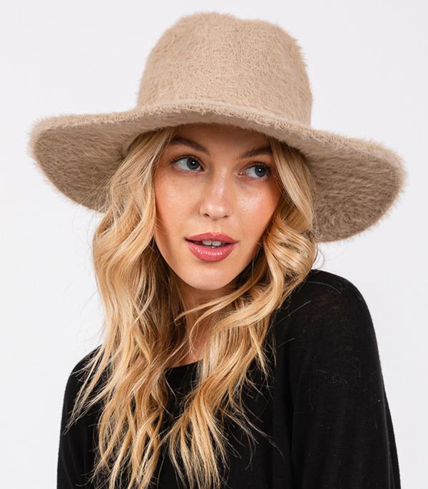 HATS I HAIR ACC :: RANCHER| STRAW HAT :: Wholesale Soft Fuzzy Fedora Hat