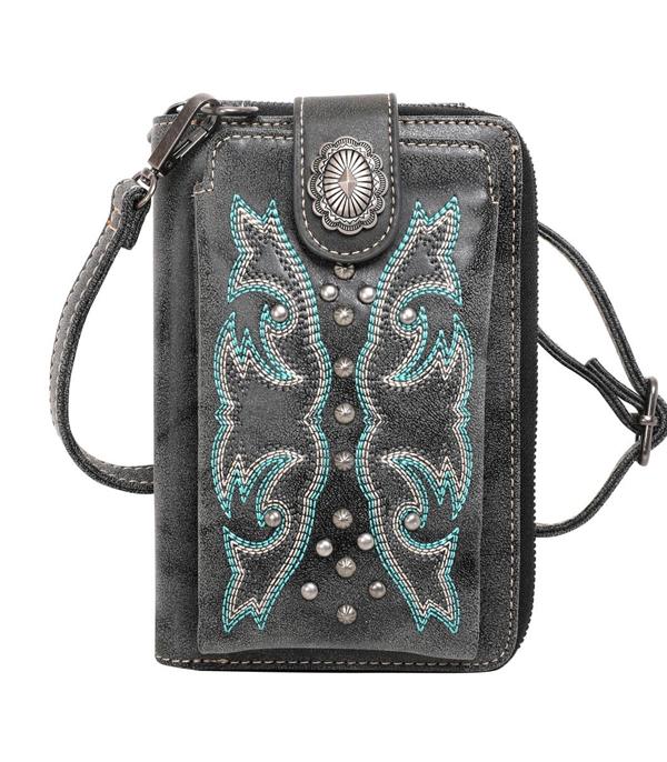 MONTANAWEST BAGS :: MENS WALLETS I SMALL ACCESSORIES :: Wholesale American Bling Phone Wallet Crossbody