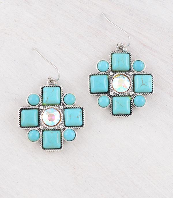 WHAT'S NEW :: Wholesale Western Turquoise Rhinestone Earrings