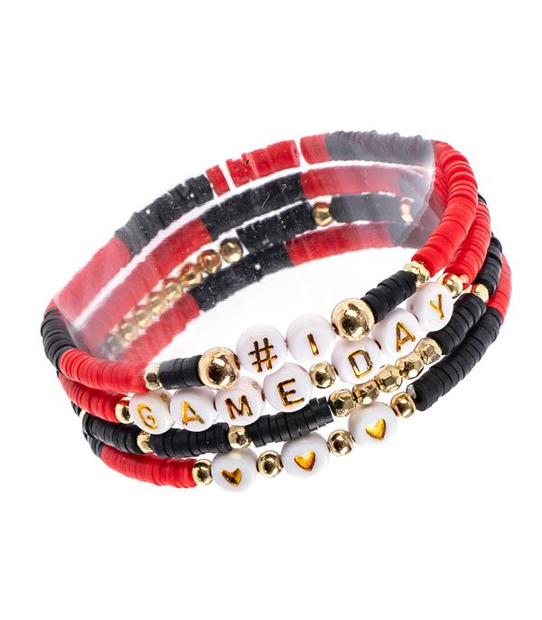 New Arrival :: Wholesale Game Day Beaded Bracelet Set