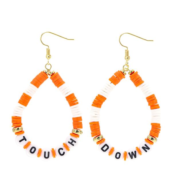 New Arrival :: Wholesale Game Day Beaded Teardrop Earrings