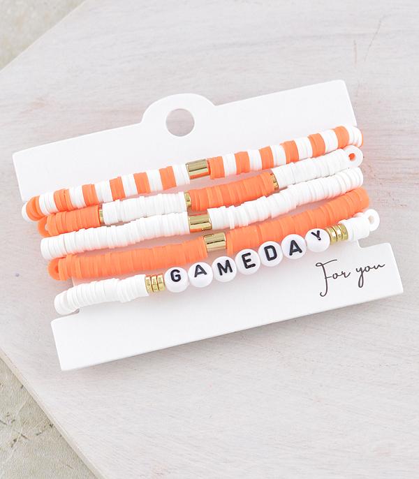 <font color=PURPLE>GAMEDAY</font> :: Wholesale Game Day Beaded Bracelet Set