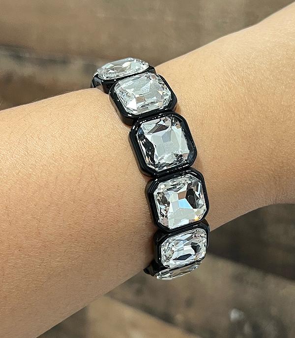 New Arrival :: Wholesale Glass Stone Stretch Bracelet