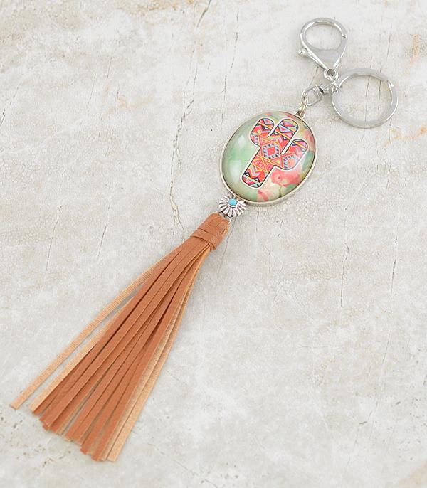 New Arrival :: Wholesale Cactus Fringe Keychain