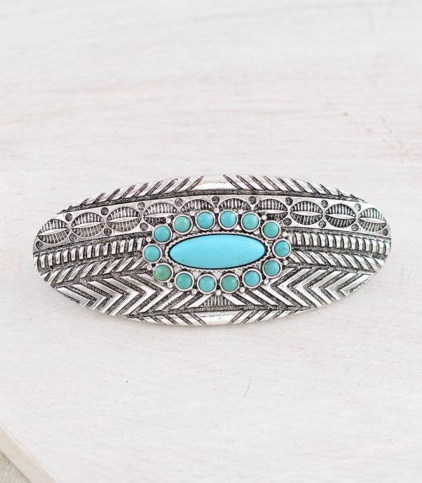 WHAT'S NEW :: Wholesale Western Turquoise Concho Hair Barrette