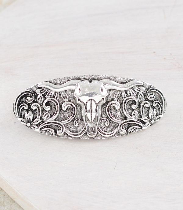 WHAT'S NEW :: Wholesale Western Steer Skull Hair Barrette