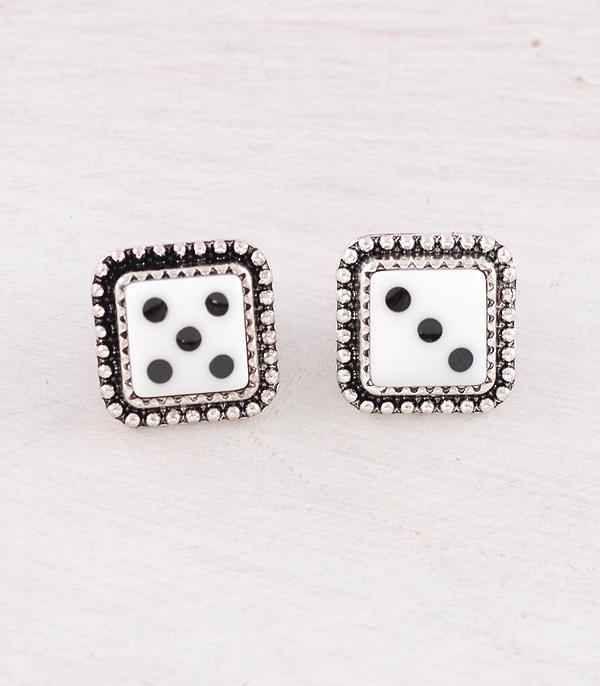 New Arrival :: Wholesale Western Dice Earrings