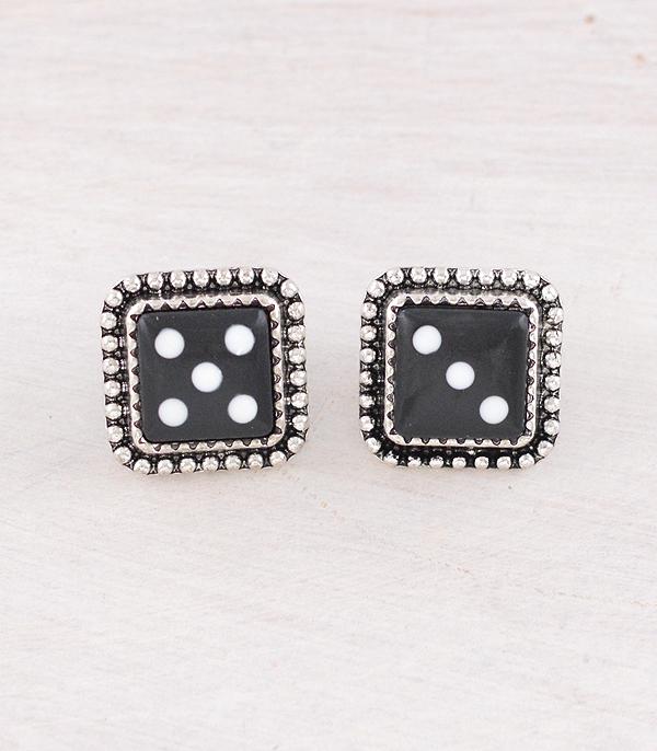 New Arrival :: Wholesale Western Dice Earrings