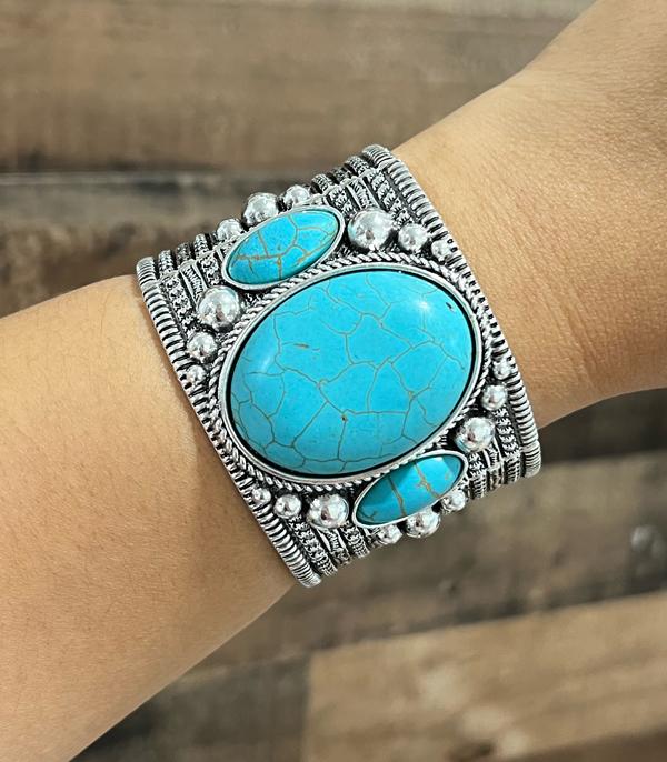 New Arrival :: Wholesale Western Turquoise Statement Bracelet