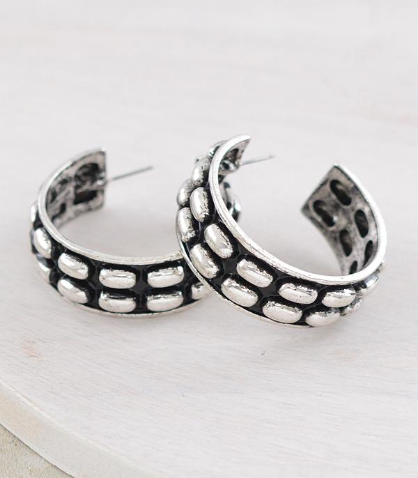 WHAT'S NEW :: Wholesale Western Bubble Textured Hoop Earrings