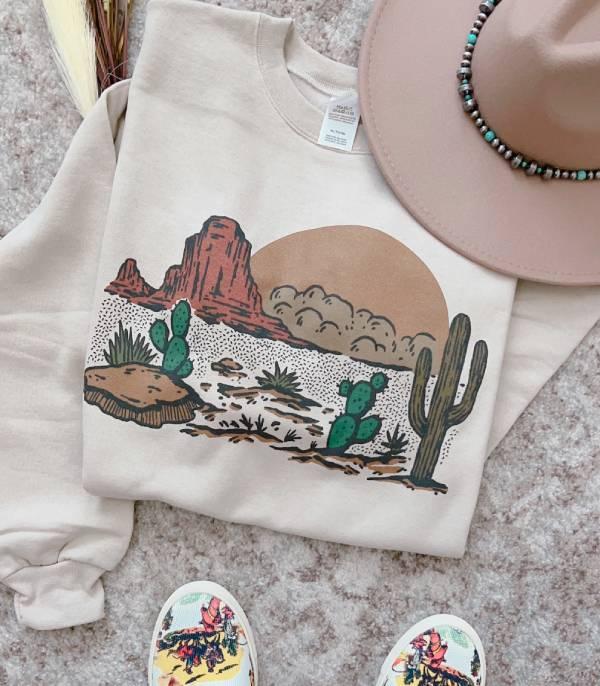 WHAT'S NEW :: Wholesale Western Cactus Desert Sweatshirt