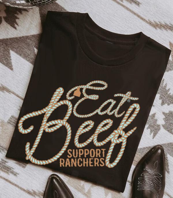 New Arrival :: Wholesale Eat Beef Support Rancher Tshirt