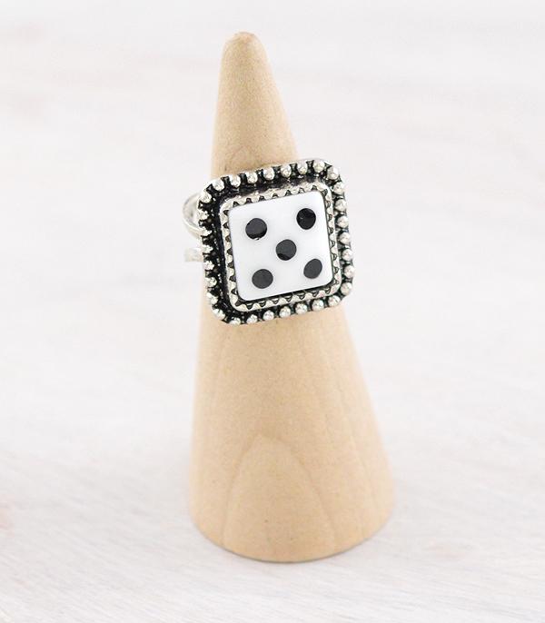 New Arrival :: Wholesale Western Dice Cuff Ring