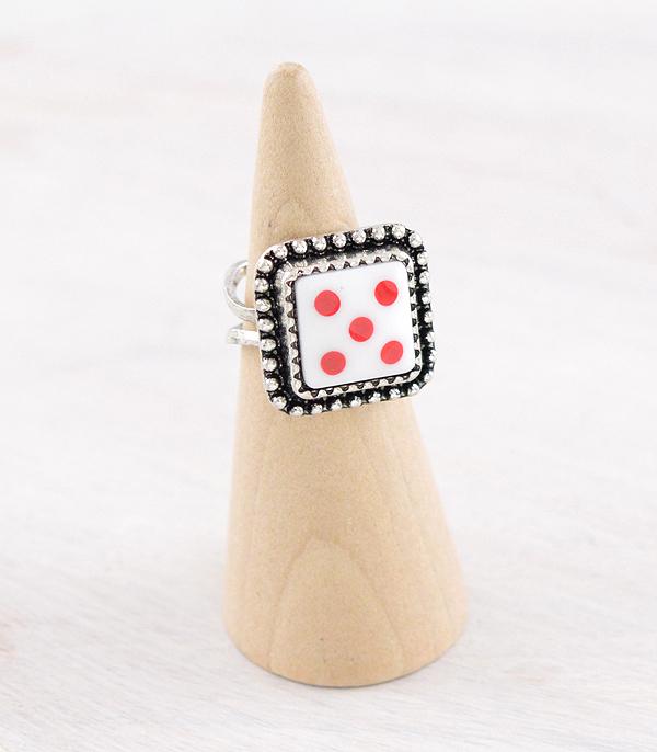 New Arrival :: Wholesale Western Dice Cuff Ring