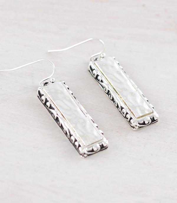 New Arrival :: Wholesale Filigree Textured Bar Earrings