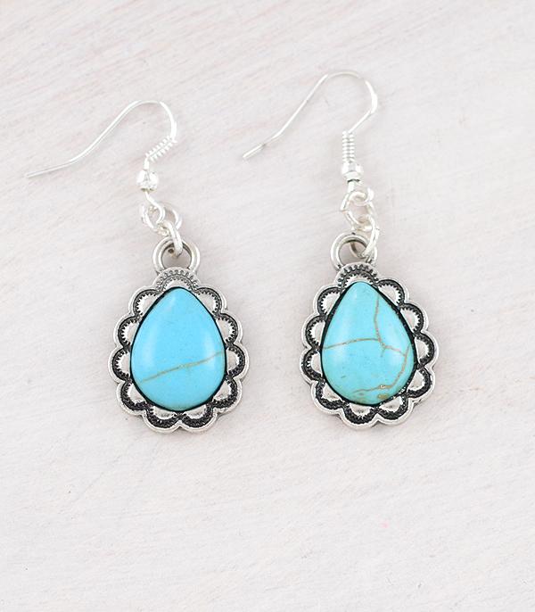 EARRINGS :: WESTERN HOOK EARRINGS :: Wholesale Western Turquoise Dangle Earrings