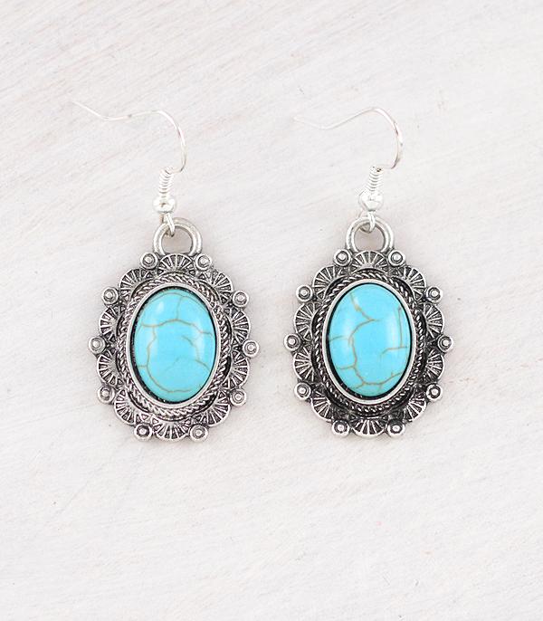 New Arrival :: Wholesale Western Turquoise Dangle Earrings