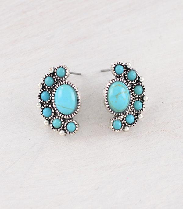 EARRINGS :: WESTERN POST EARRINGS :: Wholesale Western Turquoise Post Earrings