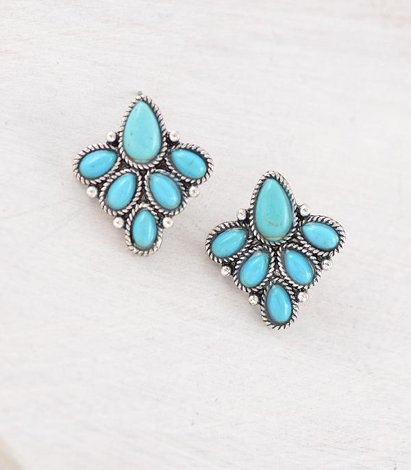 New Arrival :: Wholesale Western Turquoise Post Earrings