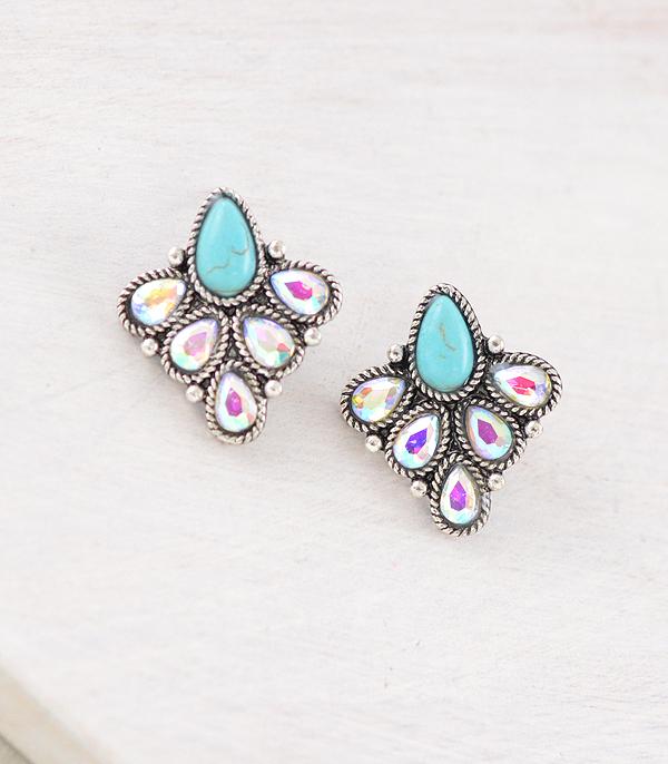 WHAT'S NEW :: Wholesale Western Turquoise AB Stone Earrings