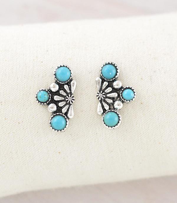 EARRINGS :: WESTERN POST EARRINGS :: Wholesale Western Turquoise Post Earrings