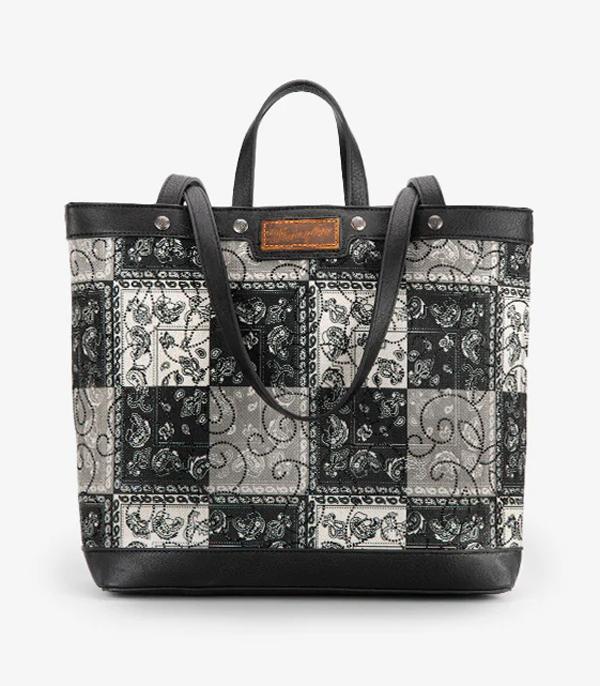 MONTANAWEST BAGS :: WESTERN PURSES :: Wholesale Wrangler Paisley Large Carry Tote Bag